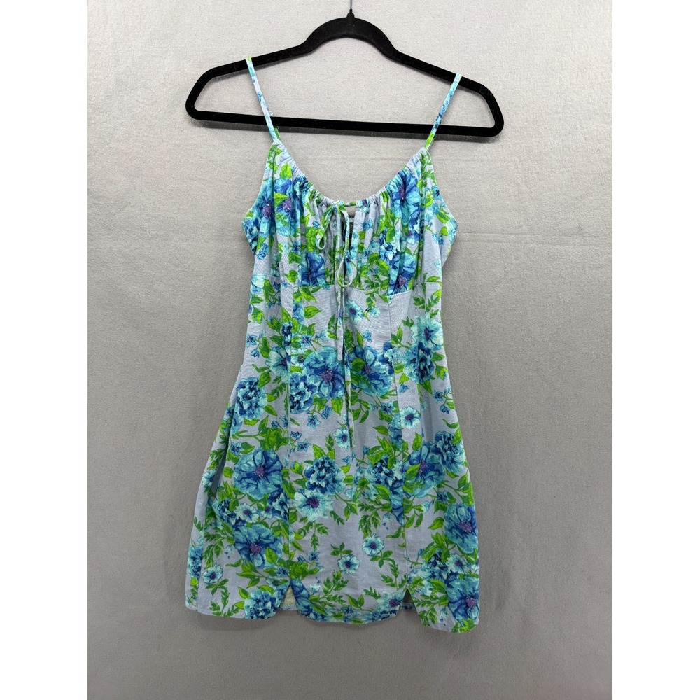 Wild Fable Mini Dress Womens XS Blue Green Cottagecore Fairycore Y2K Whimsy